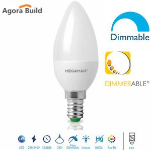 LED C35 ΚΕΡΙ ΜΑΤ 5W E14 2800k 270LM 330'