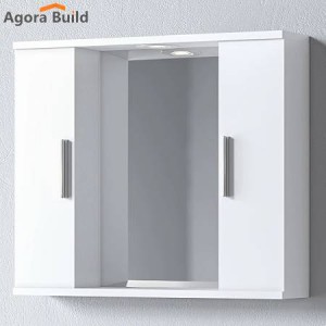 Καθρέφτης ALON 65 Διπλός Harmony με δυο ντουλάπια 65x15x56 και φωτισμό Led