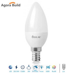 LED C37 ΚΕΡΙ ΜΑΤ 3W E14 2800k 250LM 330'