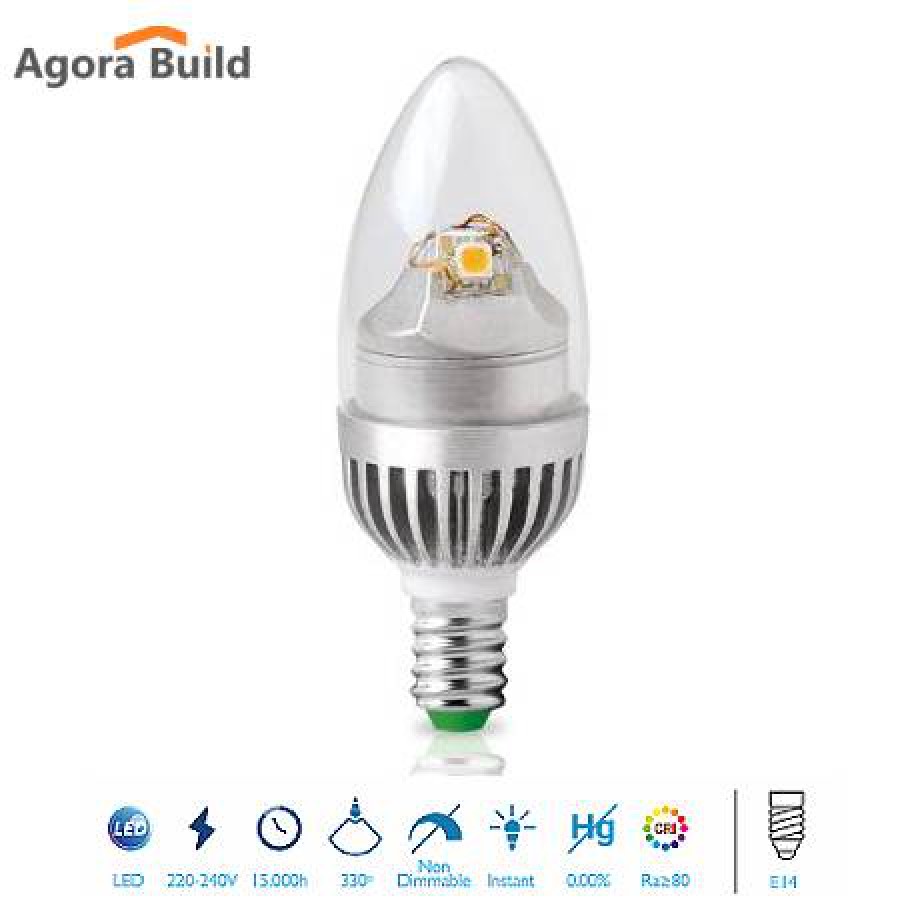 LED C37 ΚΕΡΙ ΜΑΤ 5.0W E14 2800k 280LM 330'