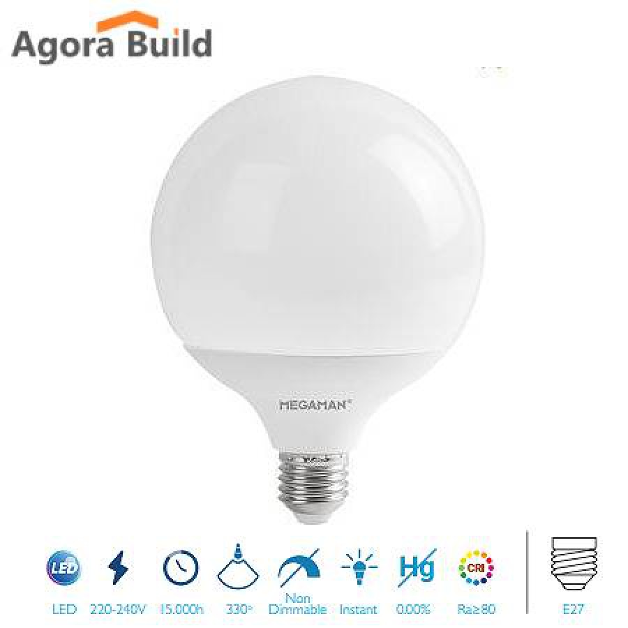 LED G120 GLOBO 17W Ε27 2700K 1500LM 330' Ø120X155mm
