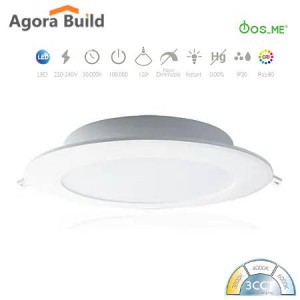 Φωτιστικο Led 3CCT 10W  840lumens Downlight backlite χωνευτό στρογγυλό