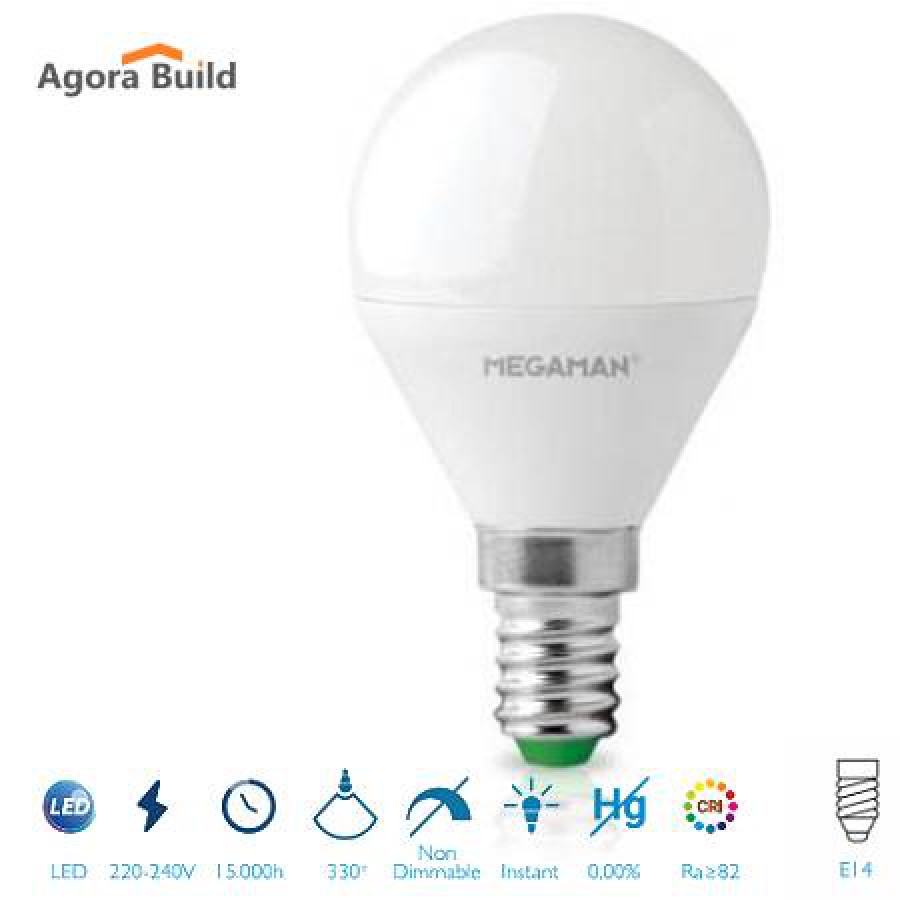 LED G45 CLASSIC 5.5W Ε14 4000K 470LM 330' Ø45X79mm