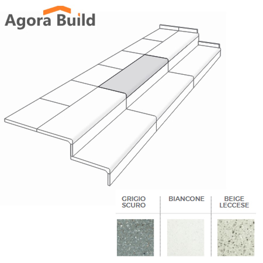 Επένδυση - ρίχτυ οριζόντιου σκαλοπατιού 1200x120