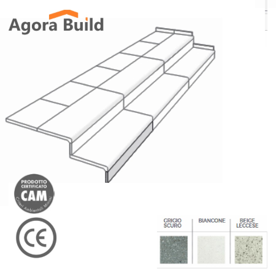 Επένδυση - ρίχτυ οριζόντιου σκαλοπατιού 1500x120 