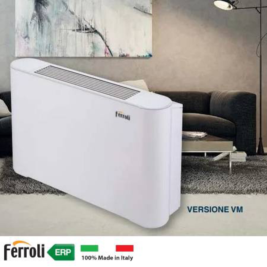 Ferroli Jolly Top 3V VM 150 Fan Coil 1.65/1.85kW Δαπέδου 79x20x49.5cm Λευκό