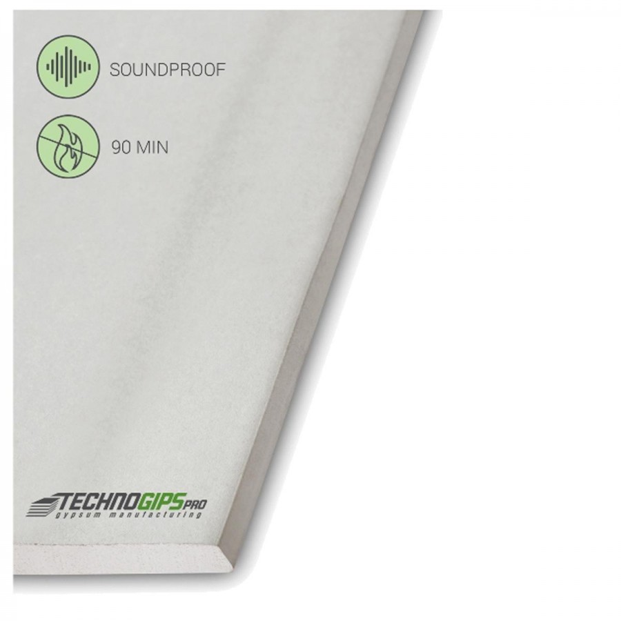 Γυψοσανίδα 2000 X 1200 X 12.5 TechnoGips Type A