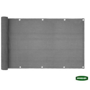 Διαχωριστικό 0,75x6m Δίχτυ Μπαλκονιού 160gr/m² Γκρί GRASHER Με Κρίκους