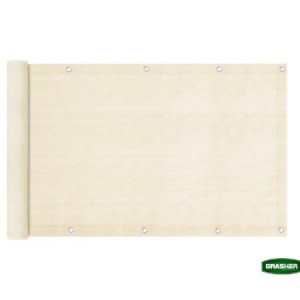 Διαχωριστικό 0,75x6m Δίχτυ Μπαλκονιού 160gr/m² Εκρού  GRASHER Με Κρίκους