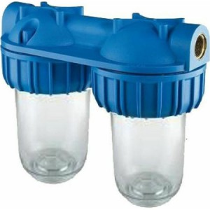 Junior Duplex 3P 1" AFO SX AS Συσκευή Φίλτρου Νερού Διπλή Κάτω Πάγκου / Κεντρικής Παροχής Διατομής