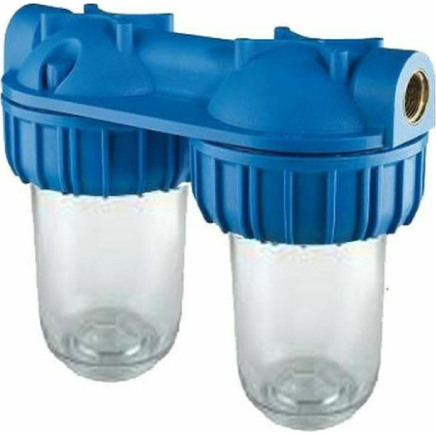 Junior Duplex 3P 1" AFO SX AS Συσκευή Φίλτρου Νερού Διπλή Κάτω Πάγκου / Κεντρικής Παροχής Διατομής