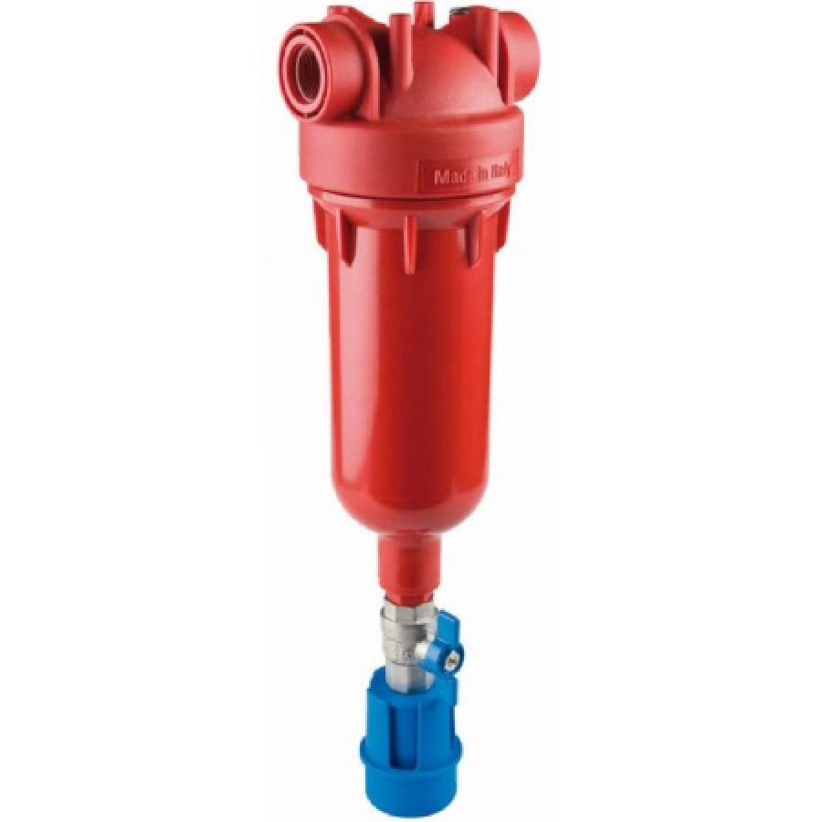 ΑΥΤΟΚΑΘΑΡΙΖΟΜΕΝΟ ΦΙΛΤΡΟ ΖΕΣΤΟΥ ΝΕΡΟΥ HYDRA HOT 1/2″ ΜΕ ΑΝΟΞΕΙΔΩΤΗ ΣΙΤΑ RAH HOT 90μm ATLAS FILTRI ΚΟΚΚΙΝΟ