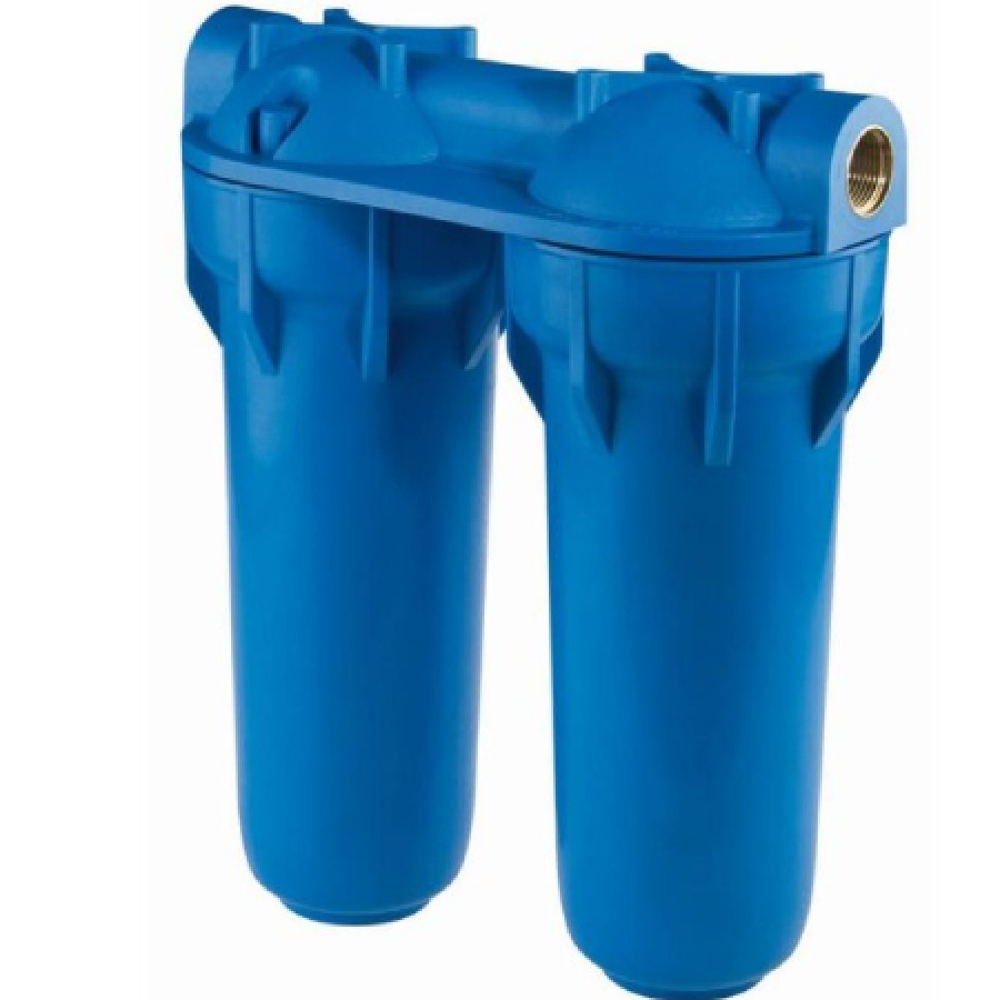 ΦΙΛΤΡΟ ΝΕΡΟΥ ΚΑΤΩ ΠΑΓΚΟΥ DP 10″ ΔΙΠΛΟ 1/2″ – 3/4” ATLAS FILTRI ΜΠΛΕ