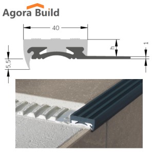 ΠΡΟΦΙΛ ΣΚΑΛΟΠΑΤΙΟΥ ΑΛΟΥΜΙΝΙΟΥ PVC 9mm - 3m