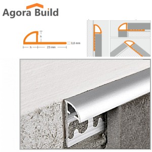 ΠΡΟΦΙΛ ΑΛΟΥΜΙΝΙΟΥ SILVER ΜΑΤ H=10mm - 2.5m