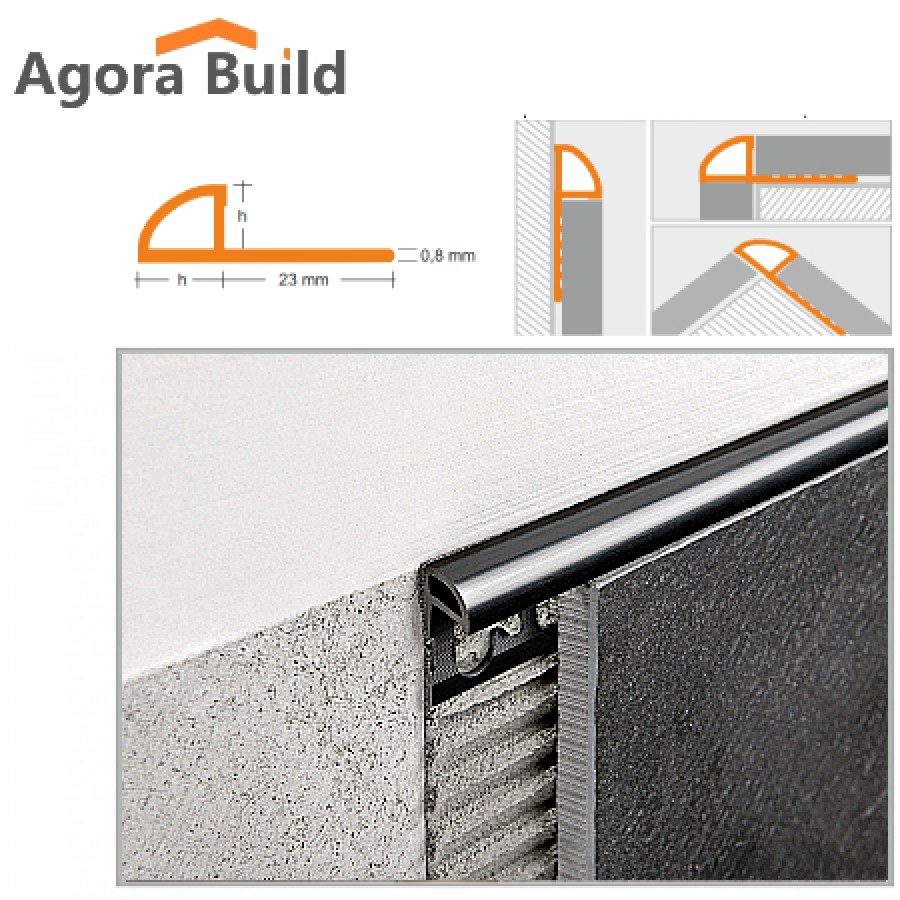 ΠΡΟΦΙΛ PVC ΜΑΥΡΟ H=10mm - 2.5m