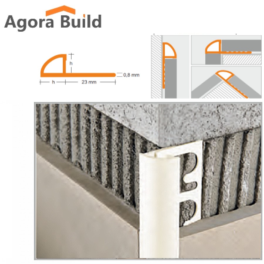 ΠΡΟΦΙΛ PVC IVORY H=8mm - 2.5m