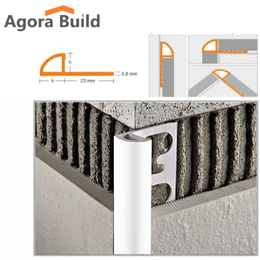 ΠΡΟΦΙΛ PVC ΛΕΥΚΟ H=10mm - 2.5m