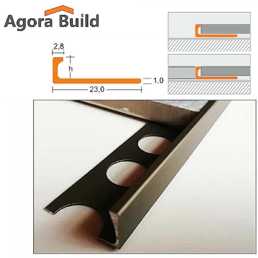 ΠΡΟΦΙΛ ΓΩΝΙΑΚΟ ΜΠΡΟΝΖΕ Η=12mm - 2.5m