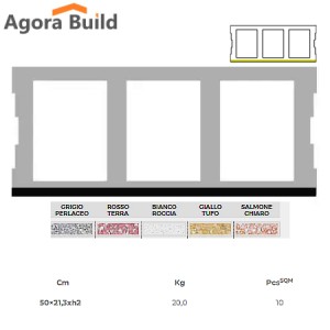 ΕΜΦΑΝΕΣ 21 Single Side ΜΠΛΟΚΙ ΕΠΕΝΔΥΣΗΣ 50x21.3 x H=20