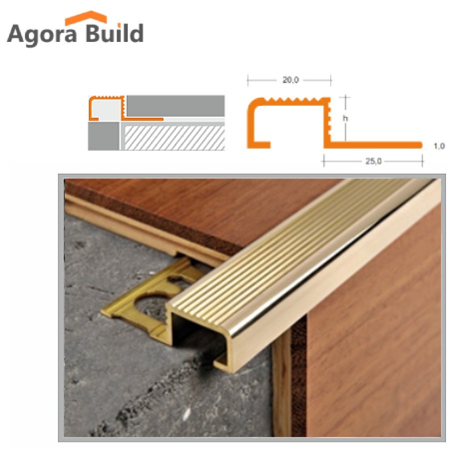 ΠΡΟΦΙΛ ΣΚΑΛΟΠΑΤΙΟΥ ΑΛΟΥΜΙΝΙΟΥ 12mm MAT