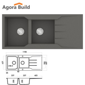 SANITEC 801 Νεροχύτης ULTRA GRANITE 