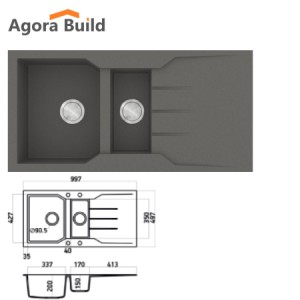 SANITEC 802 Νεροχύτης ULTRA GRANITE 
