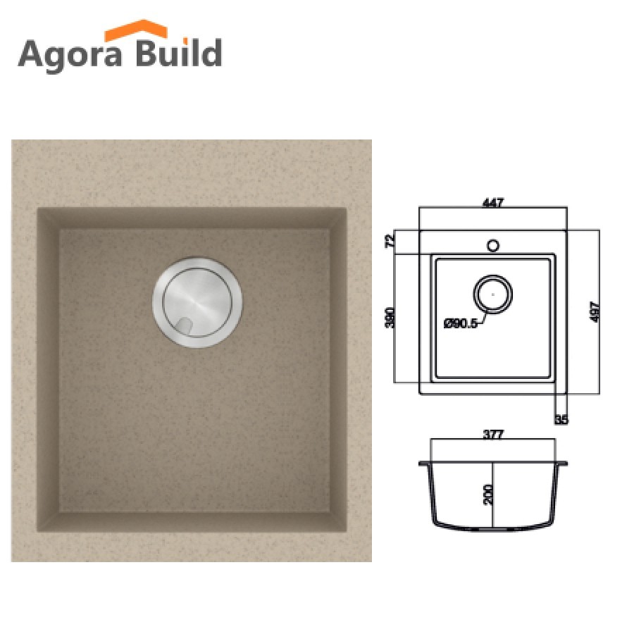 SANITEC 813 Νεροχύτης ULTRA GRANITE 