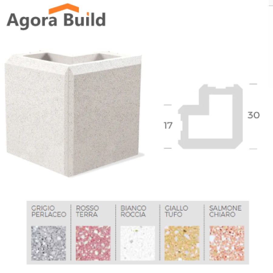 Κολώνα Γωνία Διαχωριστικού 30x17x30