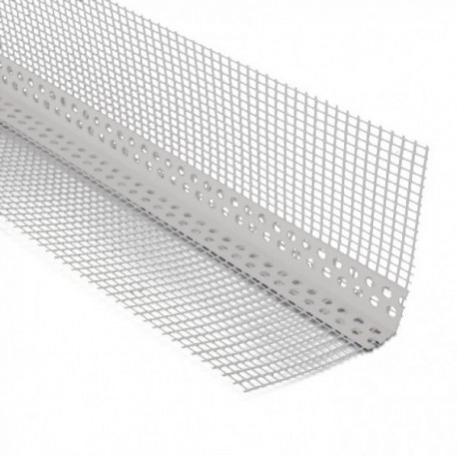 Γωνιόκρανο PVC με υαλόπλεγμα 10+15cm, Μήκος 2,5m