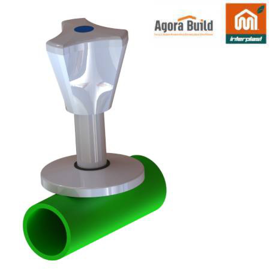 ΔΙΑΚΟΠΤΗΣ Φ 20 Χ 3/4"PPR ΕΝΤΟΙΧΙΣΜΟΥ 