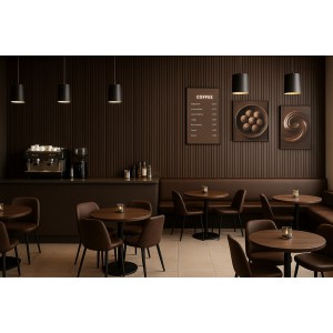PS PANEL RESIDENCE 08 ΜΕ 3D ΠΗΧΑΚΙΑ 21/122 mm DARK BROWN OAK