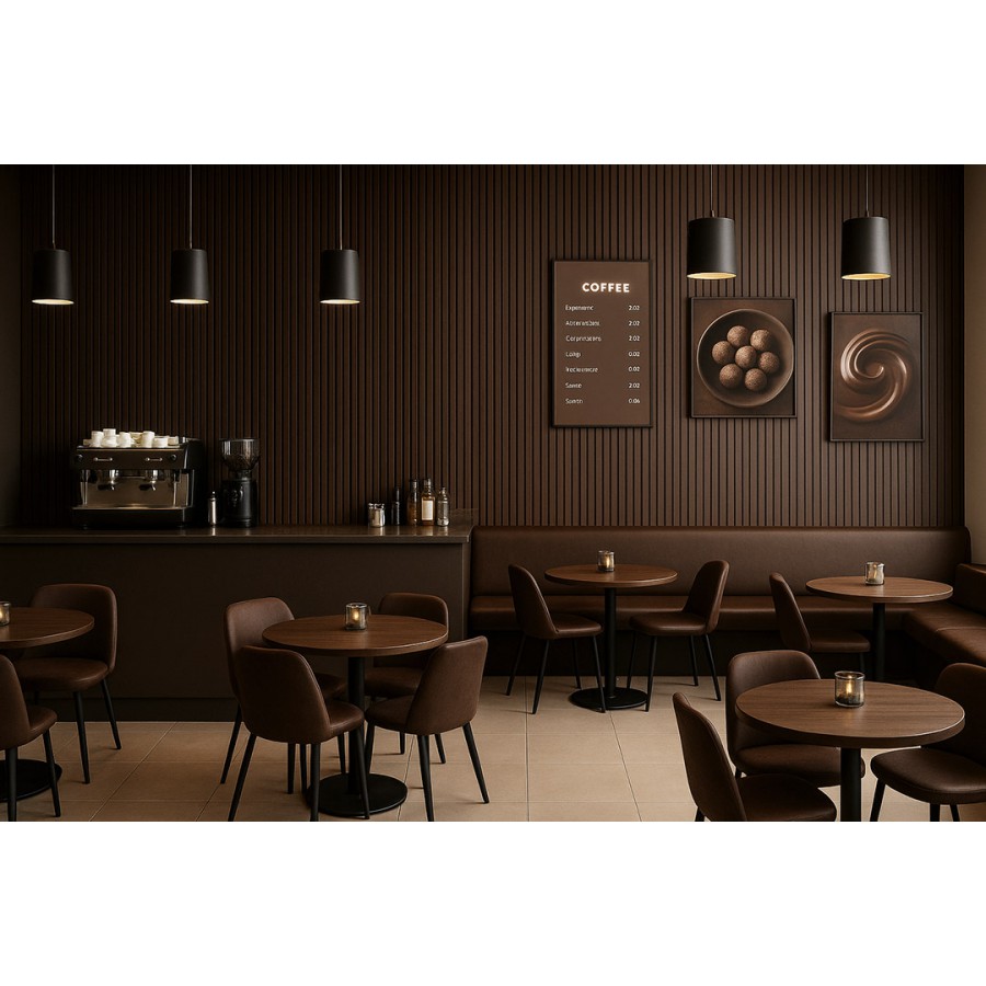 PS PANEL RESIDENCE 08 ΜΕ 3D ΠΗΧΑΚΙΑ 21/122 mm DARK BROWN OAK