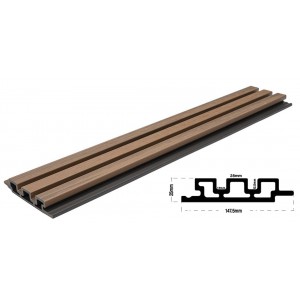 WPC PANEL TEAK 5510 2ης ΓΕΝΙΑΣ ΜΕ 3D ΠΗΧΑΚΙΑ 25/147.5mm 