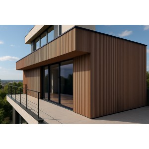 WPC PANEL TEAK 5510 2ης ΓΕΝΙΑΣ ΜΕ 3D ΠΗΧΑΚΙΑ 25/147.5mm 