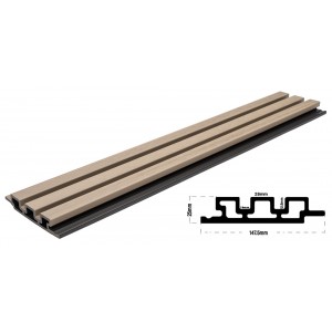 WPC PANEL ANTIQUE 5520 2ης ΓΕΝΙΑΣ ΜΕ 3D ΠΗΧΑΚΙΑ 25/147.5mm 