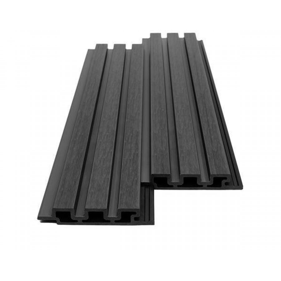 WPC PANEL D.GREY 5570 2ης ΓΕΝΙΑΣ ΜΕ 3D ΠΗΧΑΚΙΑ 25/147.5mm 