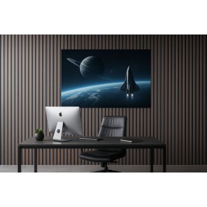 PS PANEL PIANO 00 ΜΕ 3D ΠΗΧΑΚΙΑ 12/122/2900mm WALNUT/DARK GREY