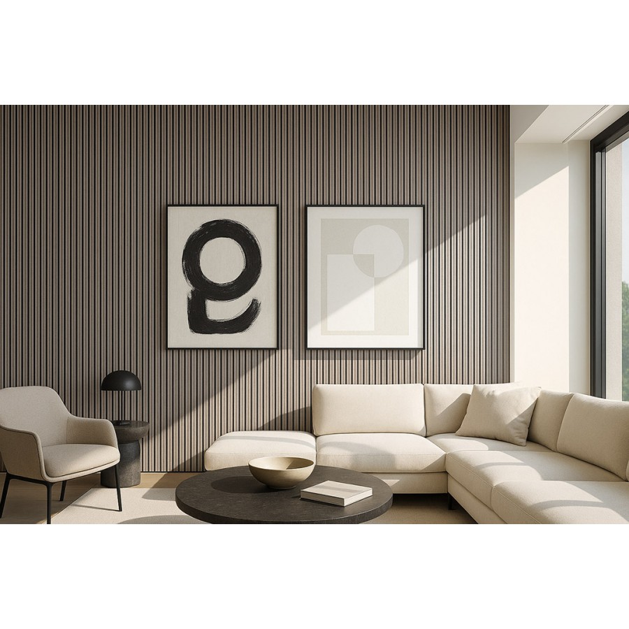 PS PANEL PIANO 02/116 ΜΕ 3D ΠΗΧΑΚΙΑ 12/122/2900mm GREY OAK/RUST