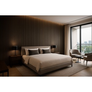 PS PANEL PIANO 54 ΜΕ 3D ΠΗΧΑΚΙΑ  12/122/2900mm WALNUT/DARK BROWN