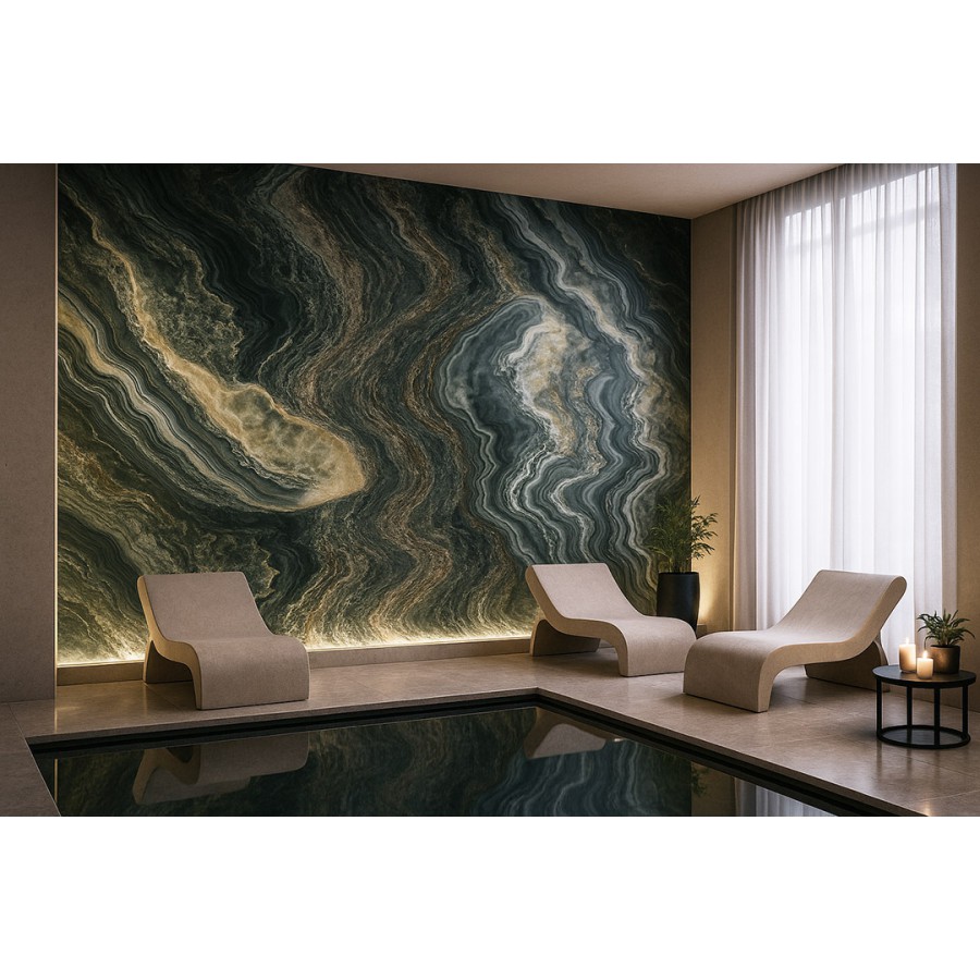 PVC MEGA PANEL 2.8/1220/2800mm ONYX GREEN 901