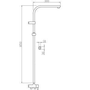 ΣΤΗΛΗ ΝΤΟΥΖ HILL INOX Shower Jet 2 ΕΞΟΔΩΝ