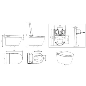 Smart Set Λεκάνη Κρεμαστή Με Καζανάκι Εντοιχισμού