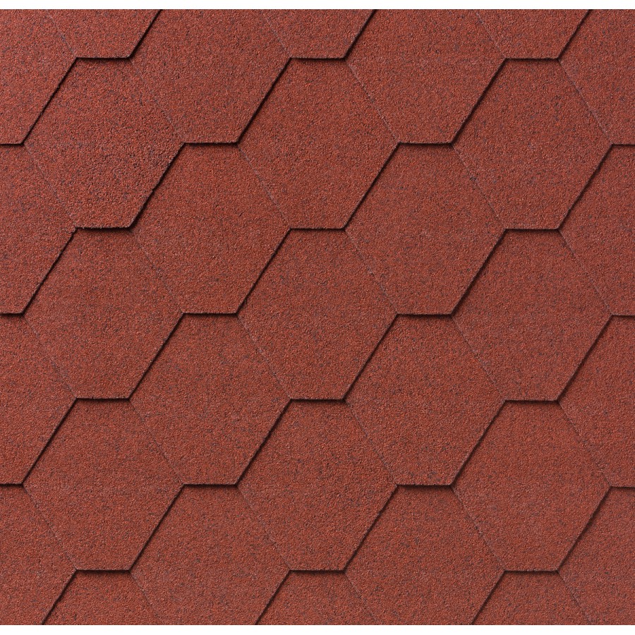 SuperGlass Hex Red Εξαγωνικό Ασφαλτικό κεραμίδι  