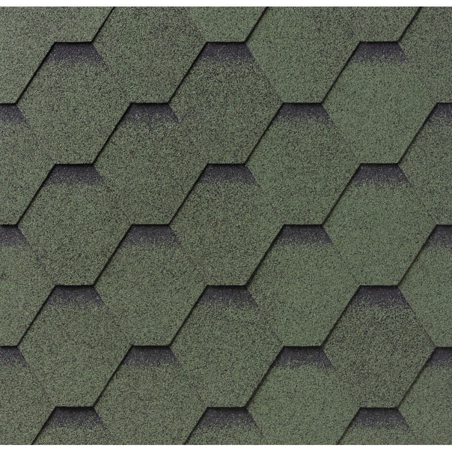 SuperGlass Hex Green Εξαγωνικό Ασφαλτικό κεραμίδι