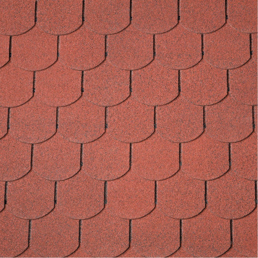 Number one Iko Ασφαλτικό Κεραμίδι RED Ημικυκλικό