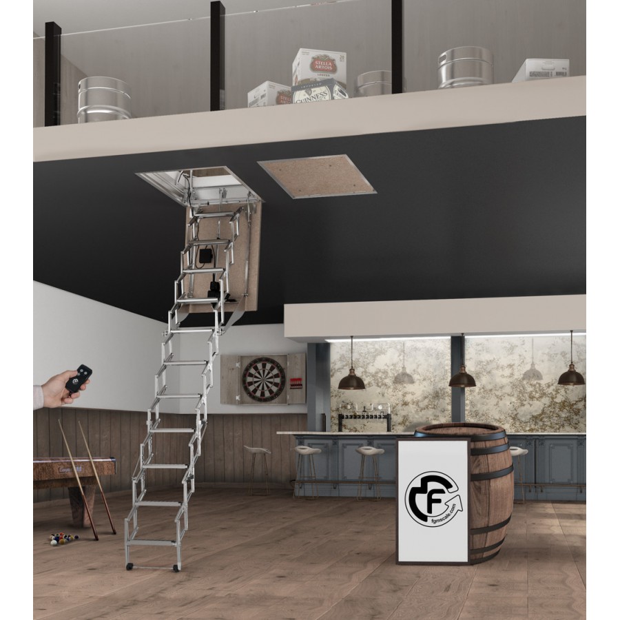 Σκάλα οροφής ηλεκτρονική 70x100