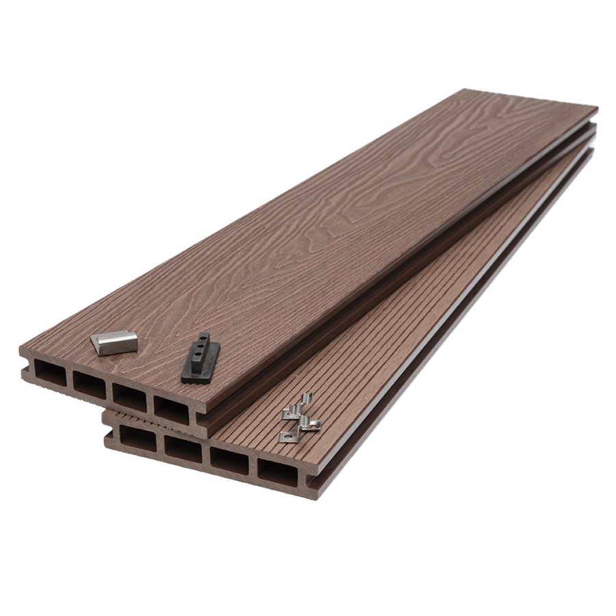 DECK-WPC ΔΑΠΕΔΟΥ ΝΕΑΣ ΓΕΝΙΑΣ 25/146mm L.BROWN 8040