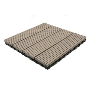 DECK-WPC ΠΛΑΚΑΚΙ ΔΑΠΕΔΟΥ 12mm 30Χ30 L.GREY 180