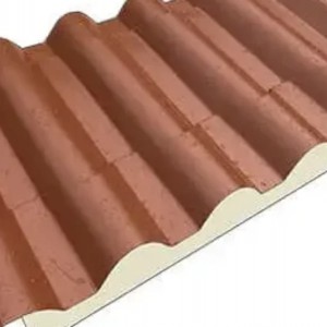 Πάνελ RAL ρωμαϊκού κεραμιδιού 5cm 8004 